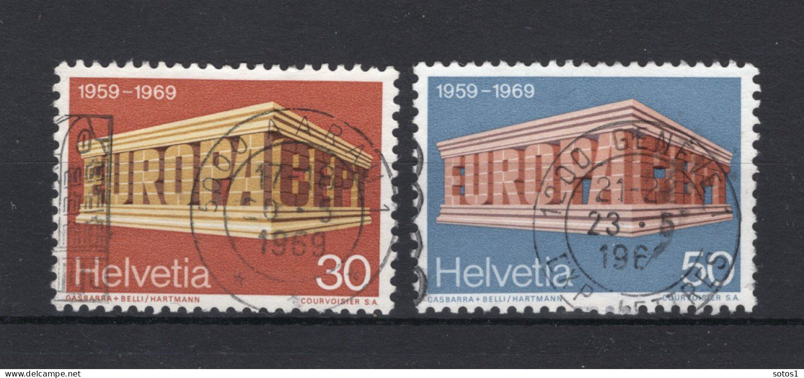 (B) Zwitserland CEPT 900/901° Gestempeld 1969 - 1969