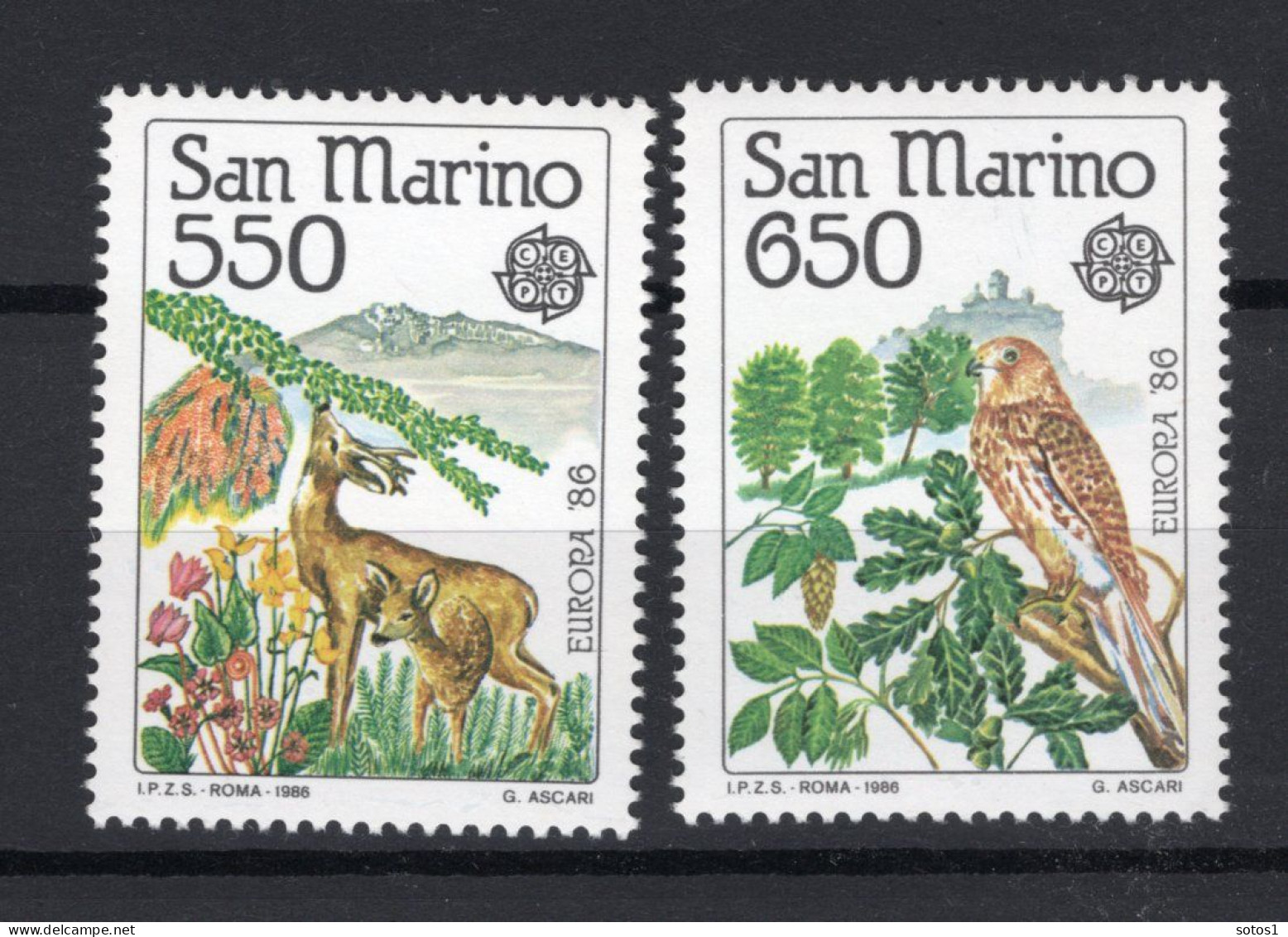 (B) San Marino CEPT 1339/1340 MNH - 1986 - 1986