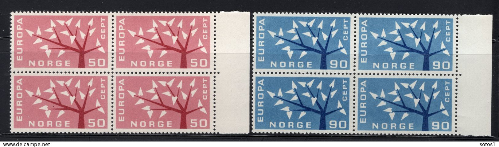 (B) Noorwegen CEPT 476/477 (4 St) MNH  - 1962 - 1962