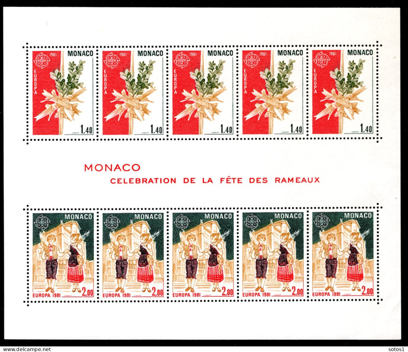 (B) Monaco CEPT Blok 17 MNH** 1981 - 1981