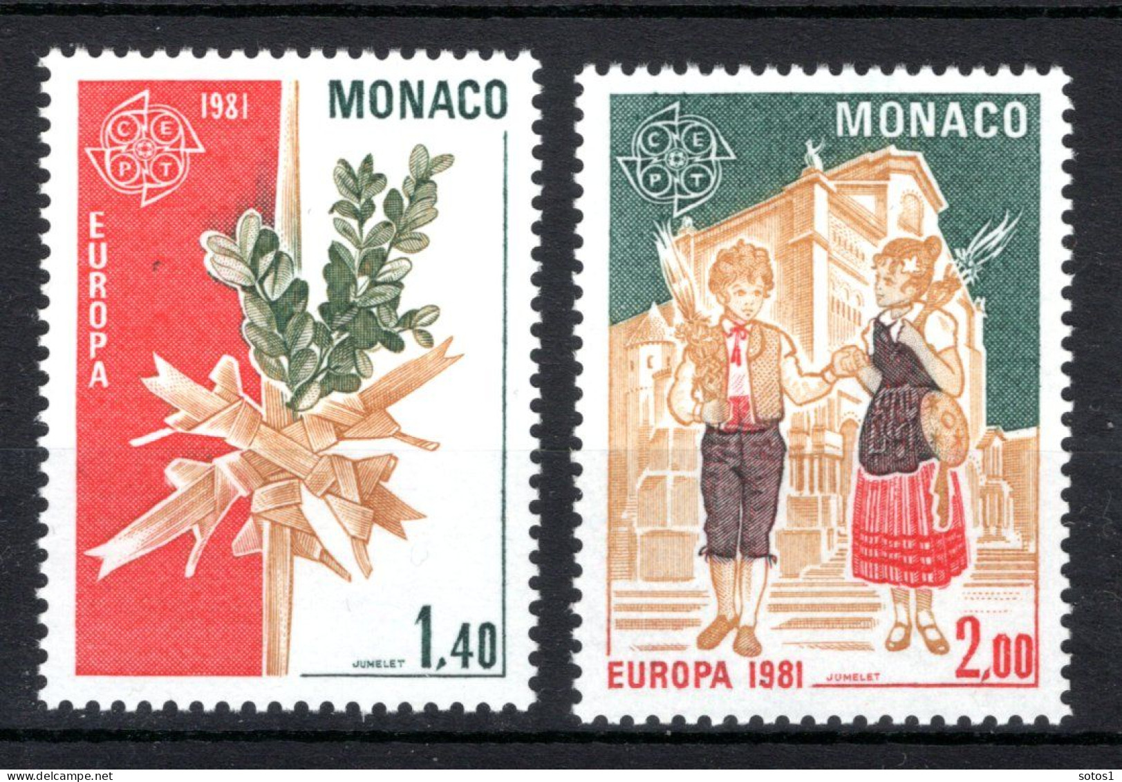 (B) Monaco CEPT 1473/1474 MNH** 1981 - 1981