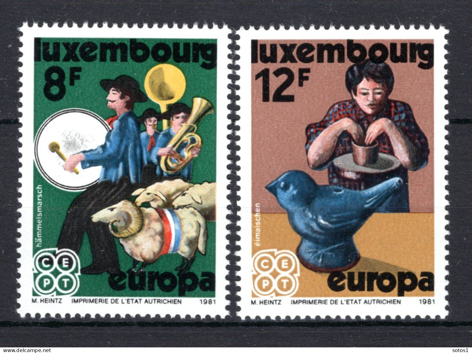 (B) Luxemburg CEPT 1031/1032 MNH** 1981 - 1981