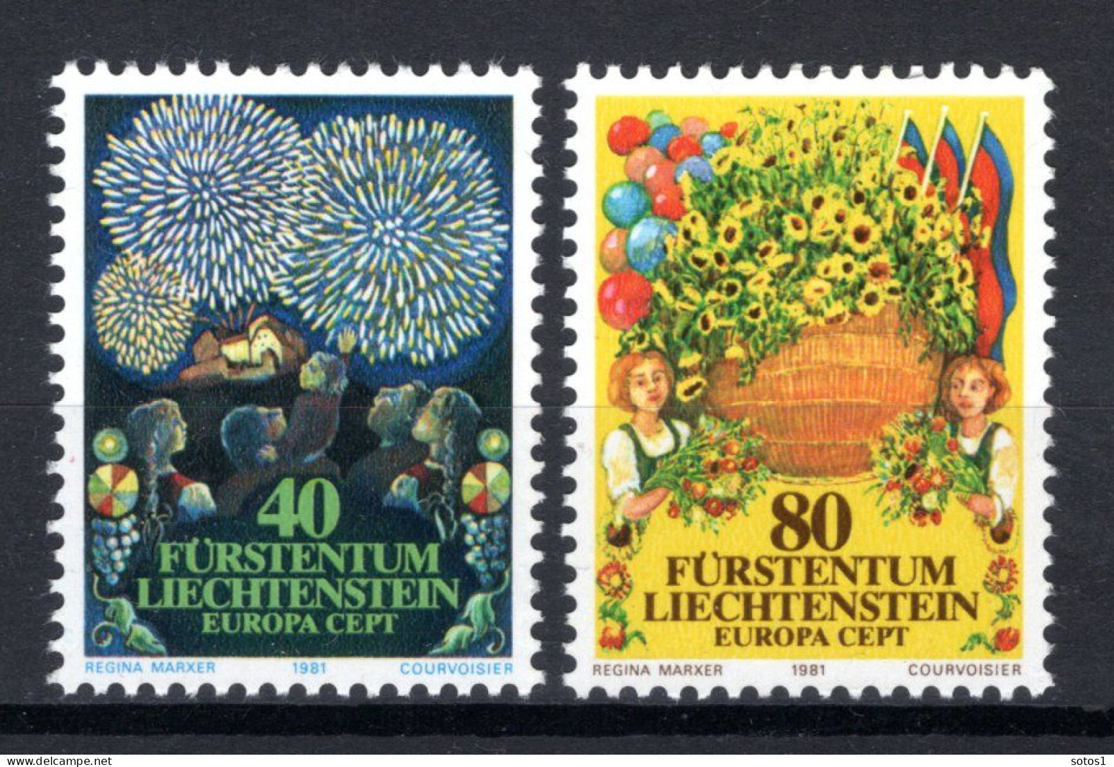 (B) Liechtenstein CEPT 764/765 MNH** 1981 - 1981