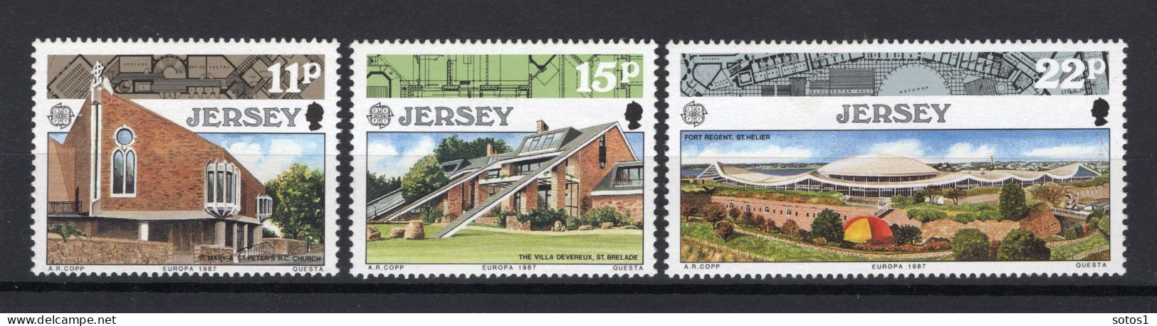 (B) Jersey CEPT 405/407 MNH - 1987 - 1987