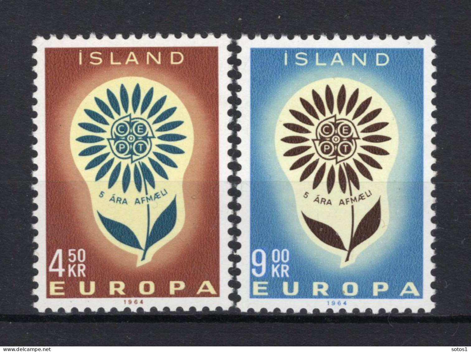 (B) IJsland CEPT 385/386 MNH - 1964 - 1964