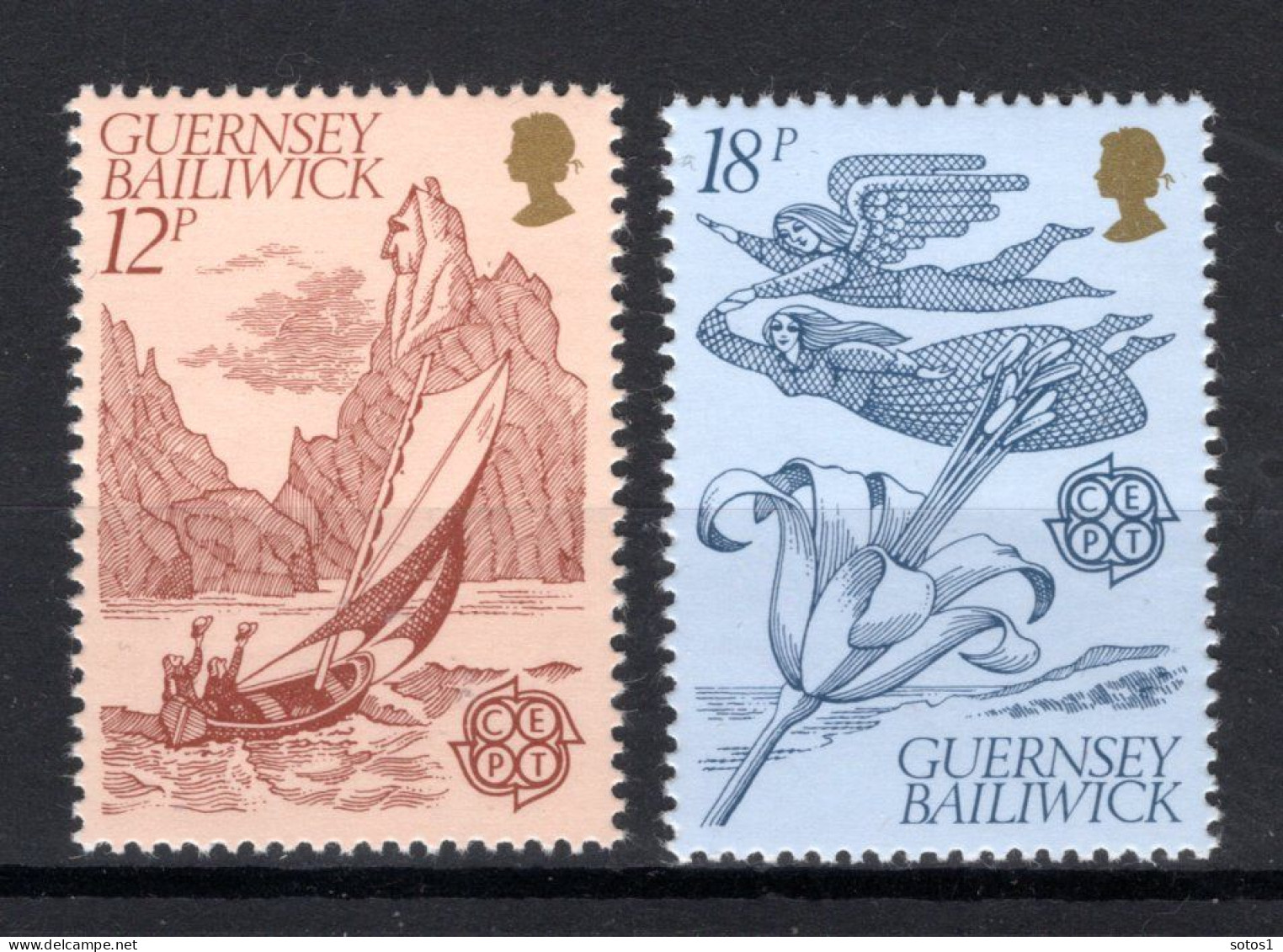 (B) Guernsey CEPT 223/224 MNH** 1981  - 1981