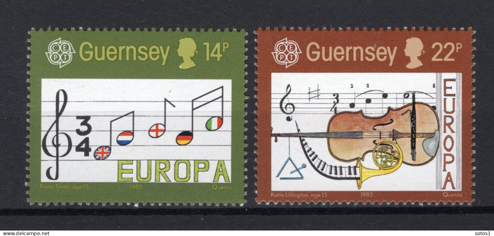 (B) Guernsey CEPT 322/323 MNH - 1985 - 1985