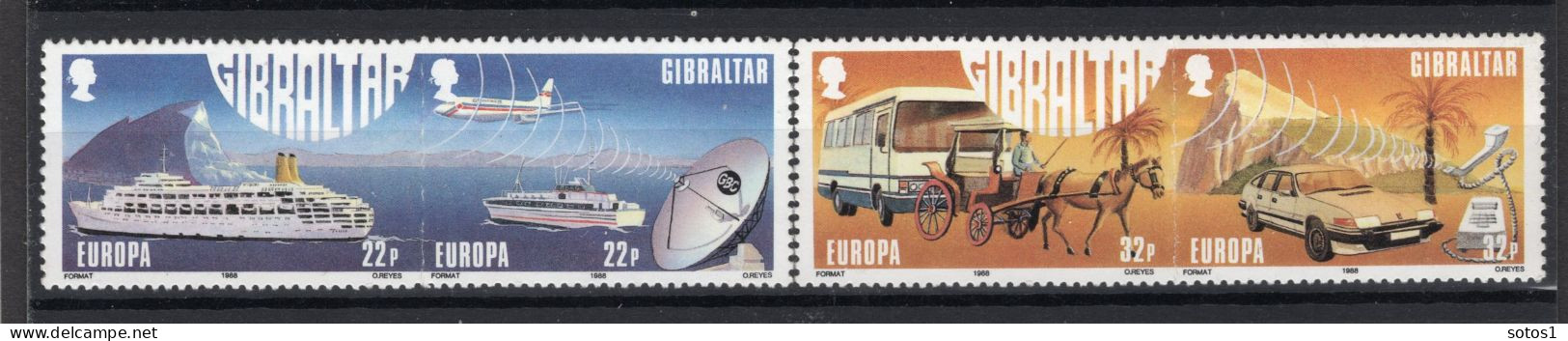 (B) Gibraltar CEPT 544/547 MNH - 1988 - 1988