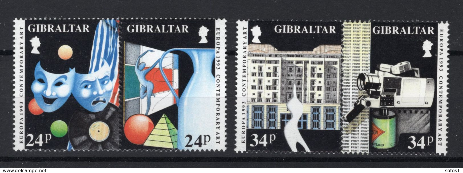 (B) Gibraltar CEPT 654/657 MNH - 1993 - 1993
