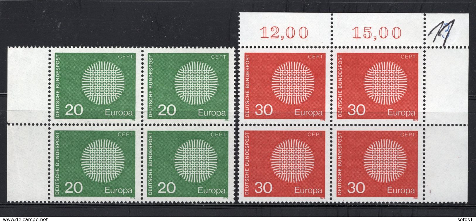 (B) Duitsland CEPT 620/621 (4 St) MNH - 1970 - 1970