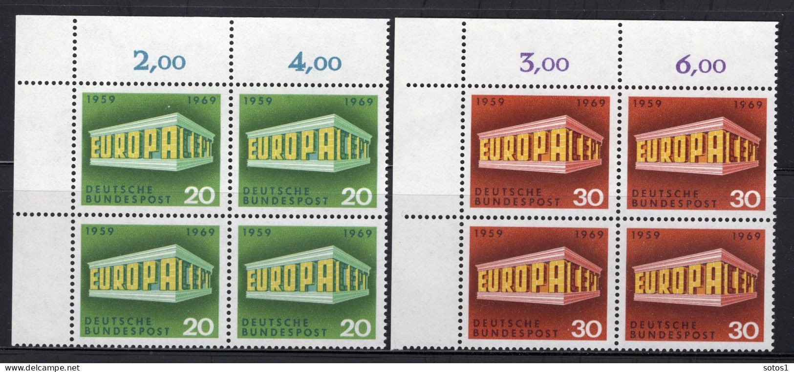 (B) Duitsland CEPT 583/584 (4 St) MNH - 1969 - 1969