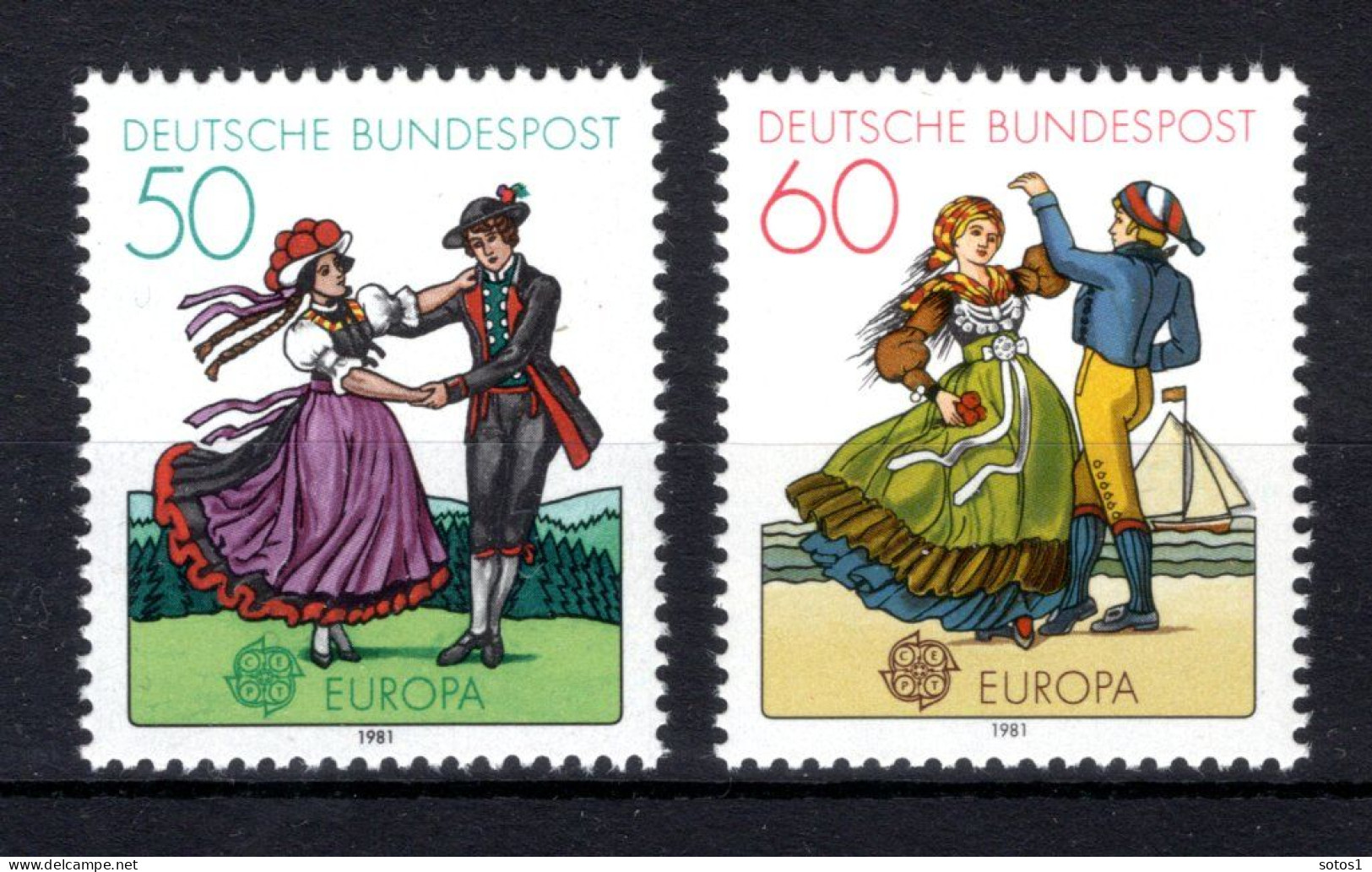 (B) Duitsland CEPT 1096/1097 MNH** 1981 - 1981