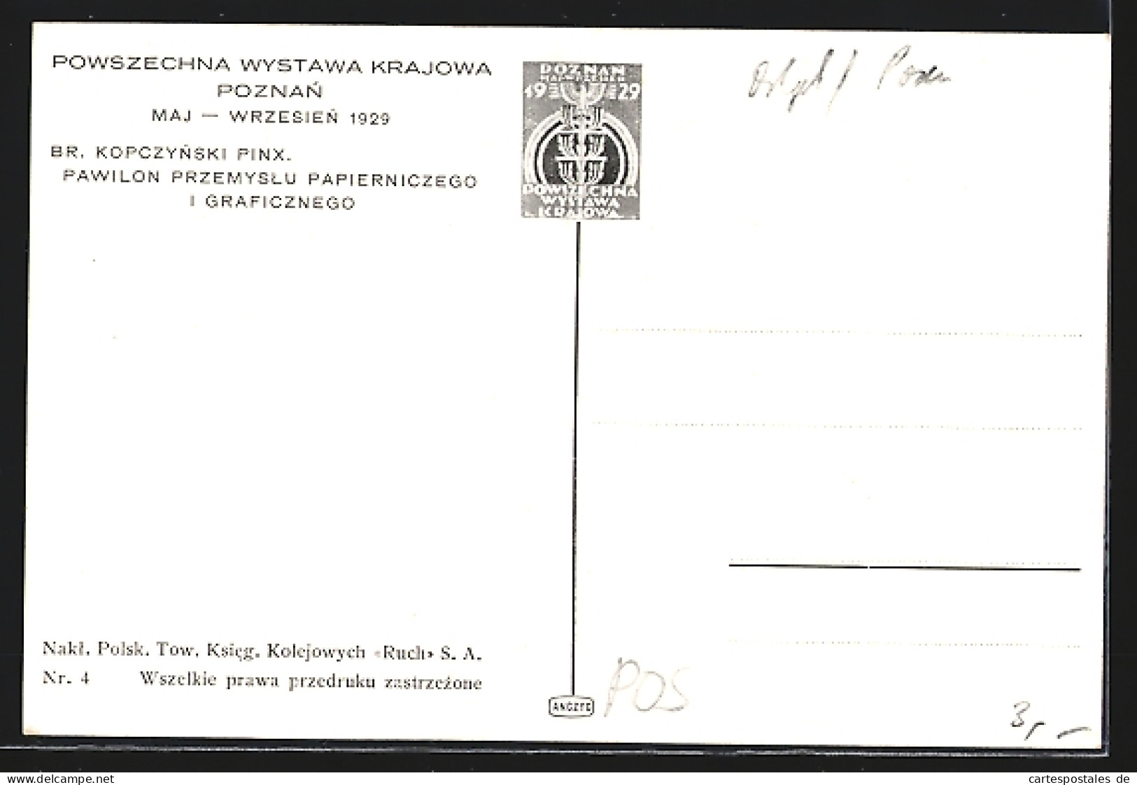 Künstler-AK Poznan, Powszechna Wystawa Krajowa 1929, Wszelkie Prawa Przedruku Zastrzezone, Ausstellung  - Posen