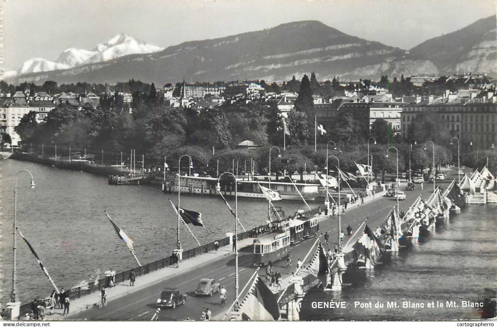 Postcard Switzerland Genève Pont Du Mt. Blanc - Genève