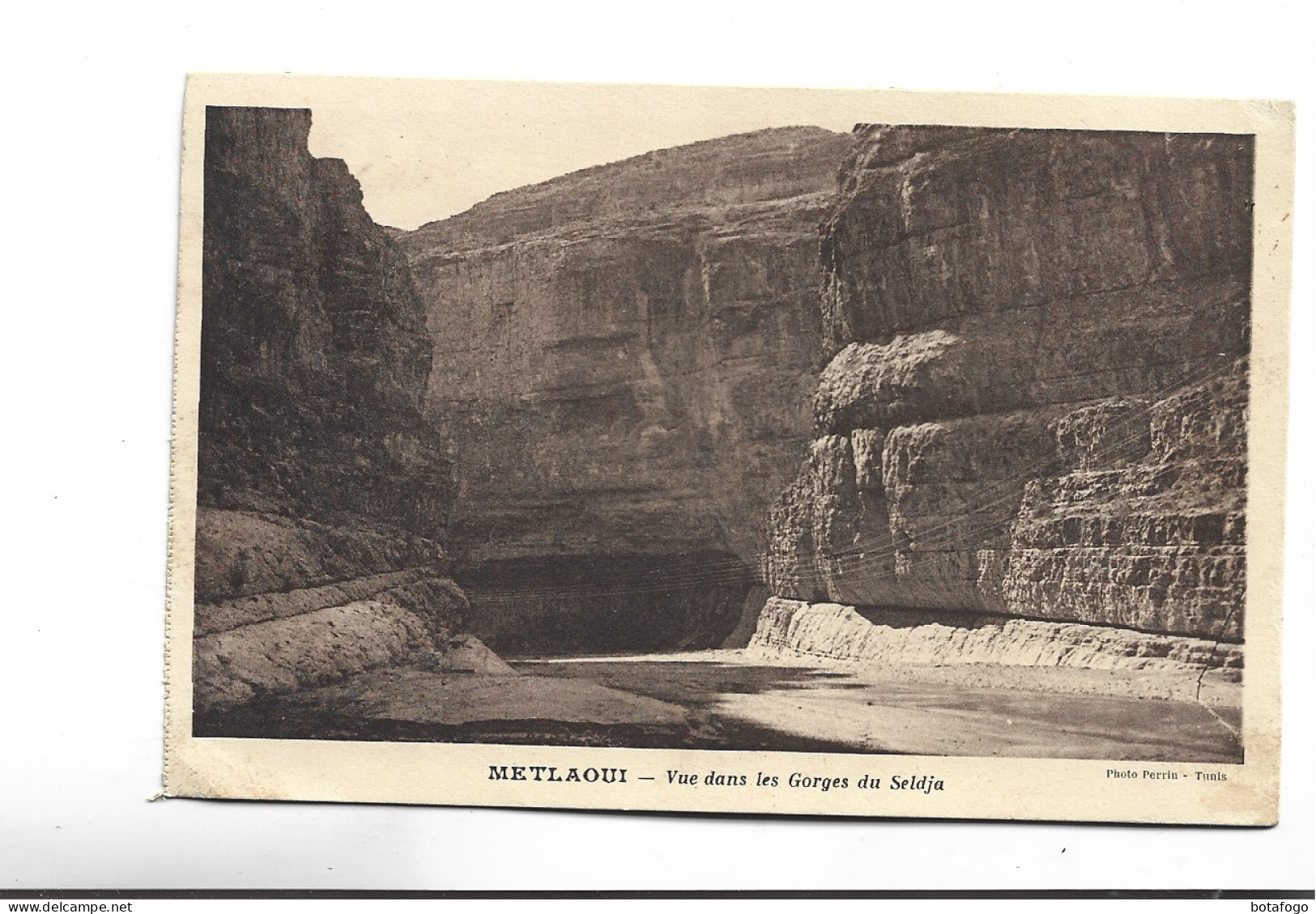 CPA METLAOUI  En 1934! VUE DANS LES GORGES DU SELDJA - Tunisia