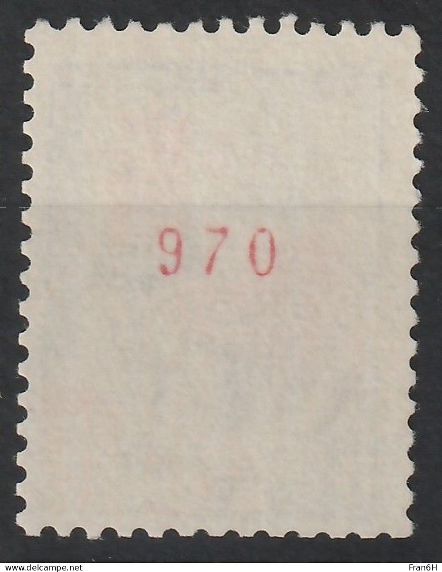 Coq N° 1331b Numéro Rouge - Neuf ** - MNH - Cote 80,00 € - Unused Stamps