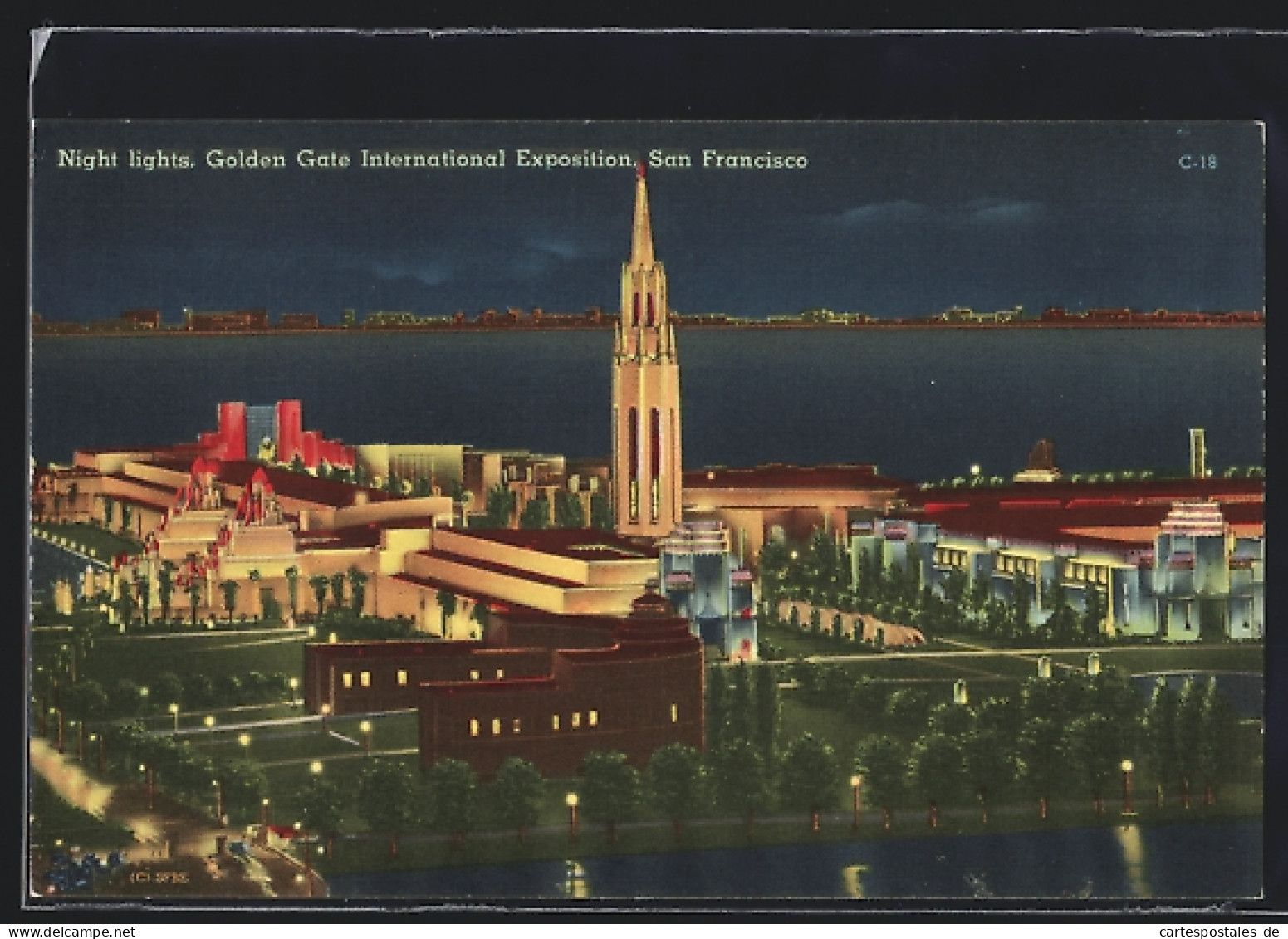 AK San Francisco, Golden Gate International Exposition, Night Lights, Ausstellung  - Exhibitions