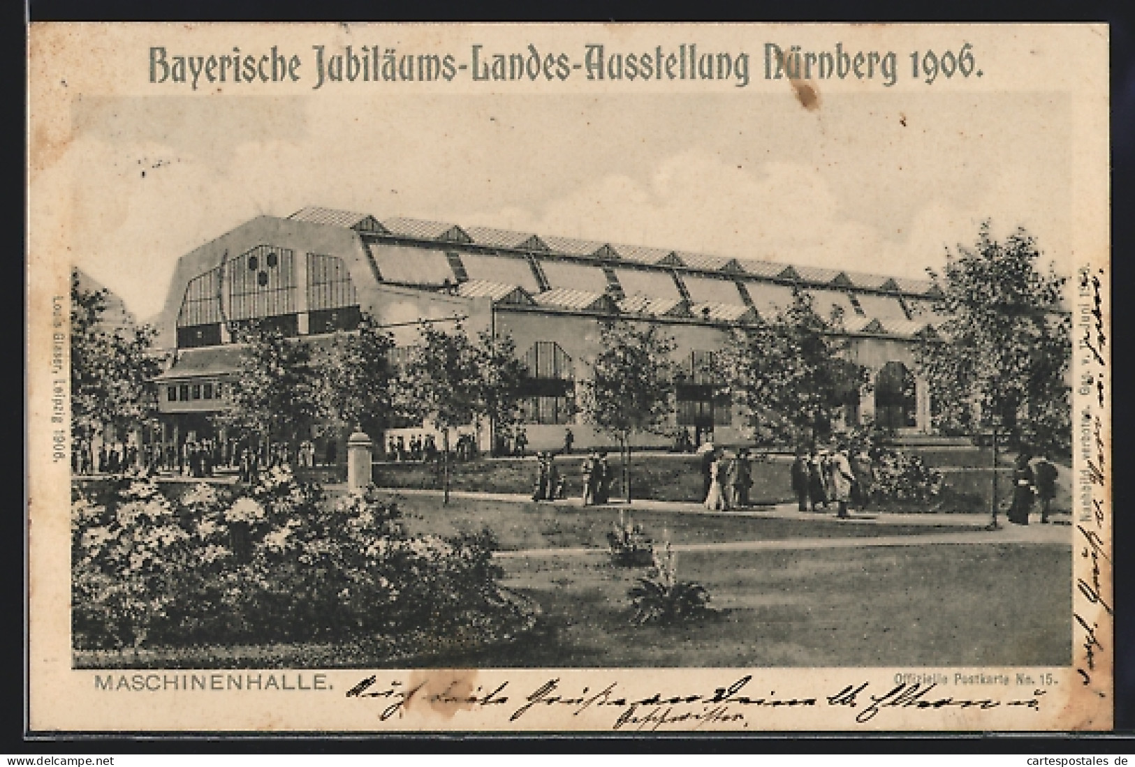 AK Nürnberg, Bayerische Jubiläums-Landes-Ausstellung 1906, Maschinenhalle  - Expositions