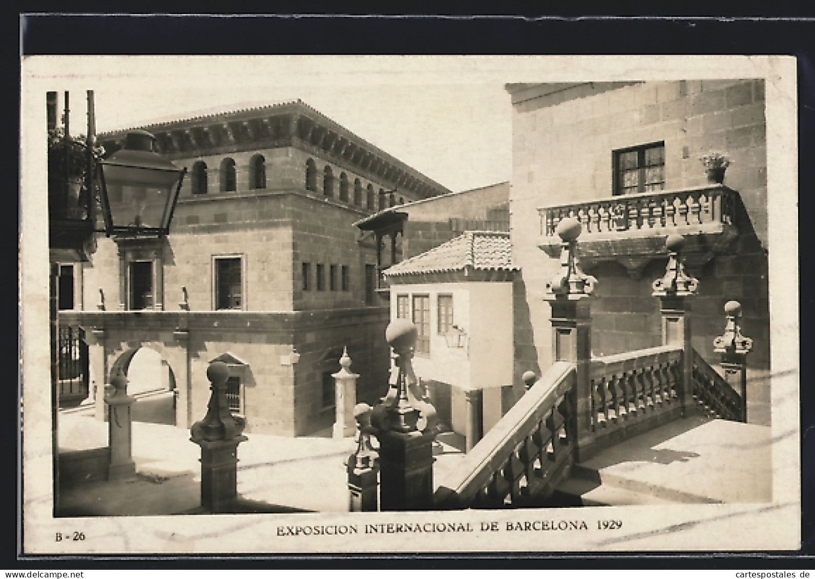 AK Barcelona, Exposicion Internacional 1929, Pueblo Espanol, Gradas De Santiago De Compostela  - Exhibitions