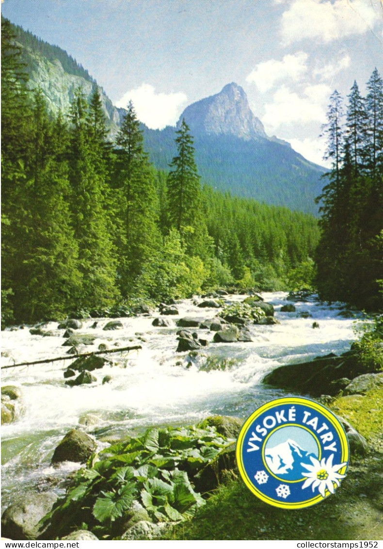 HIGH TATRAS, MOUNTAIN, EMBLEM, SLOVAKIA, POSTCARD - Slovakia