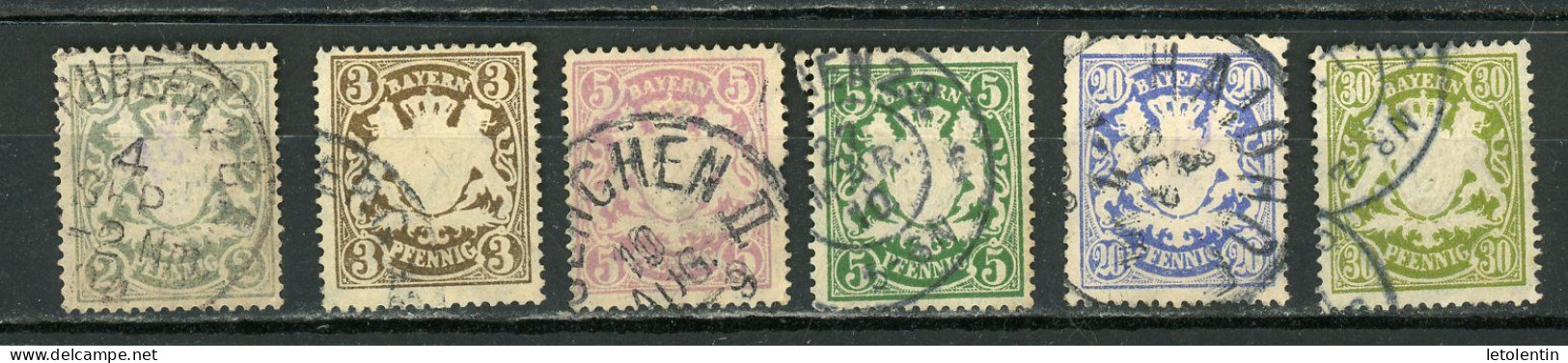 ALLEMAGNE - BAVIERE  N° Yvert 58+60+61+62+64+67 Obli. - Used