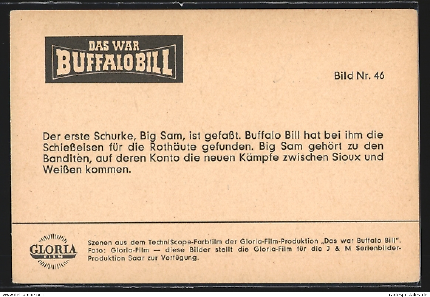 AK Szene Aus Dem Film Das War Buffalo Bill  - Actors