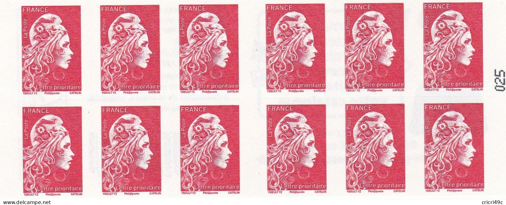 Marianne D'Yseult YZ. Carnet De 12 Timbres N° Y&T 1599-C10 Neuf** (MG) - Modernes : 1959-...