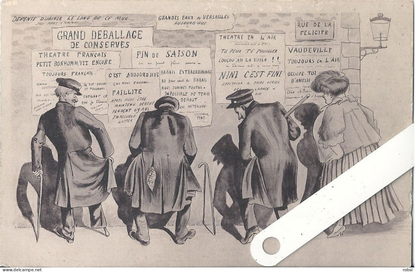 75 Paris Ignoré, édition P.B. éditeur, Rue De La Félicité, Grand Déballage De Conserves, Affiches, D5349 - Sonstige & Ohne Zuordnung