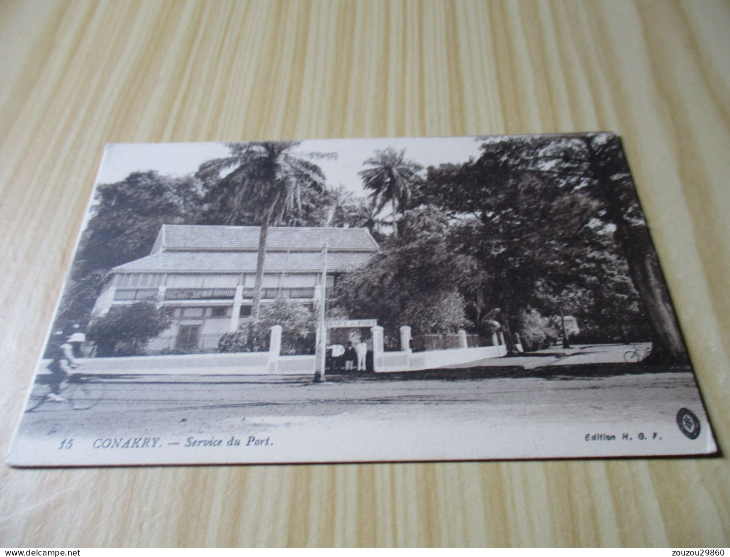 CPA Conakry (Guinée).Service Du Port - Carte Animée, Datée Du 16/07/1917. - Guinée