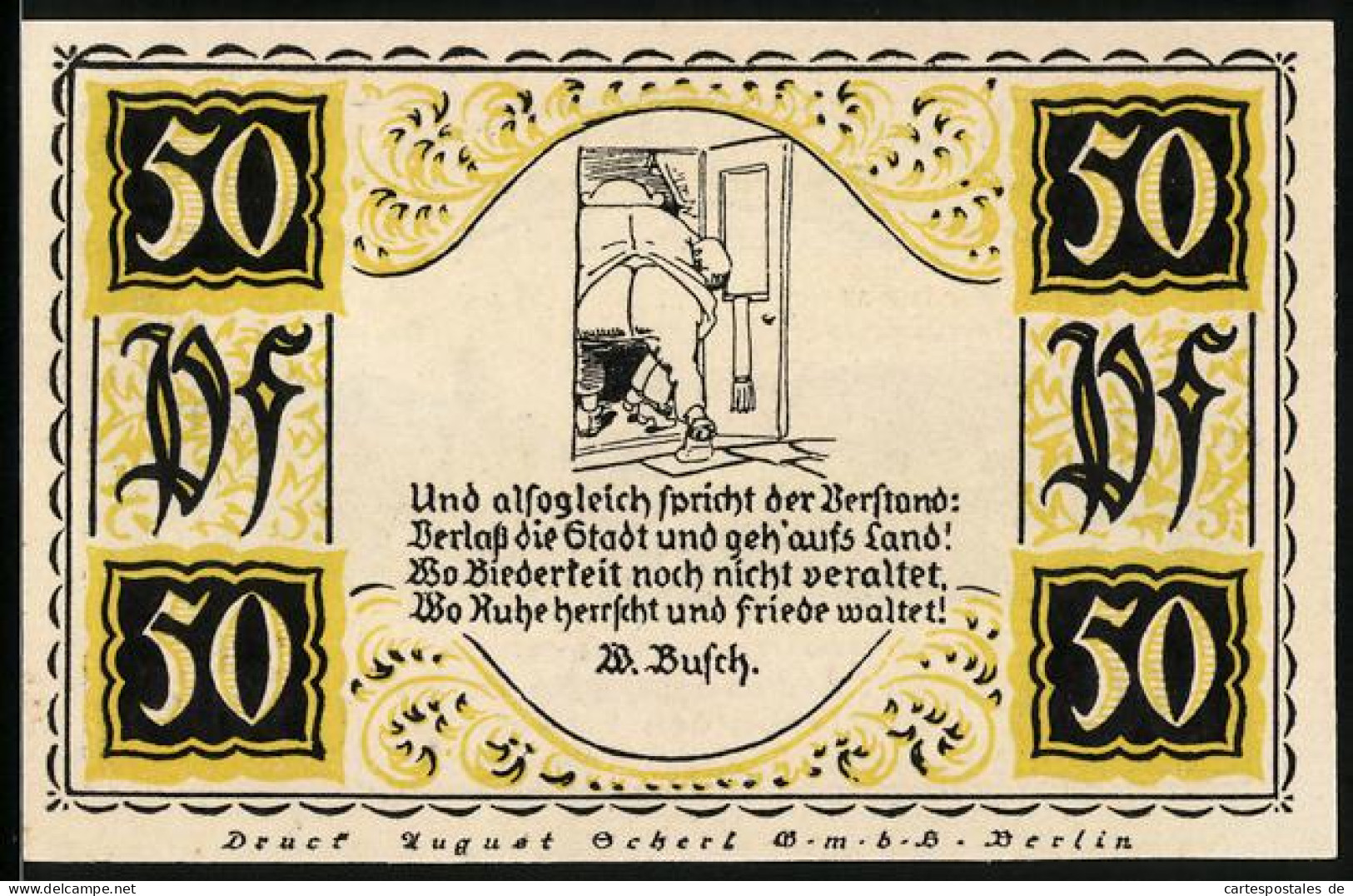 Notgeld Stolzenau 1921, 50 Pfennig, Gesamtansicht Von Bad Rehburg Und Der örtliche Kursaal  - [11] Local Banknote Issues
