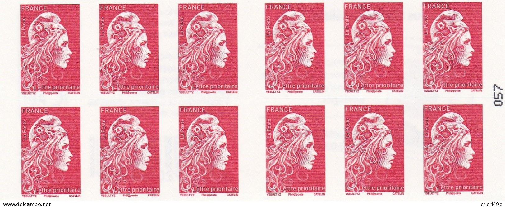 Marianne D'Yseult YZ. Carnet De 12 Timbres N° Y&T 1599-C9 Neuf** (MG) - Moderne : 1959-...