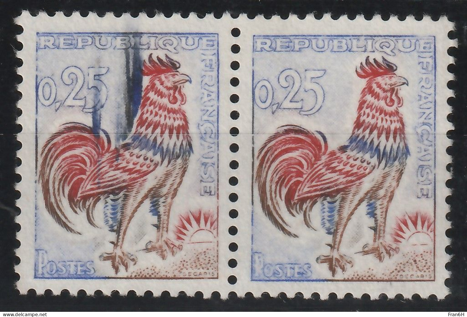 Coq N° 1331i Impression Maculée - Neufs ** - MNH - Cote 150,00 € - Unused Stamps