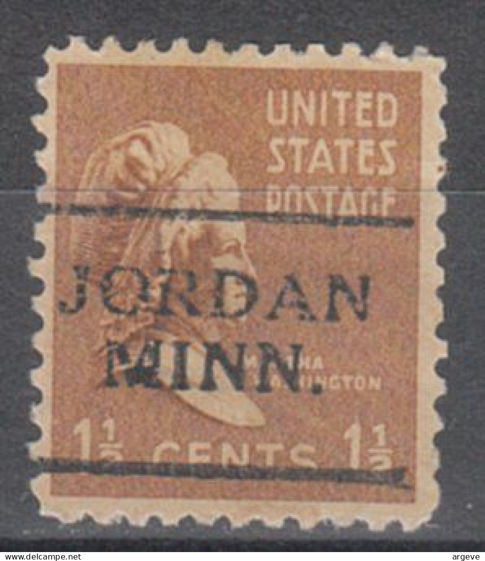 USA Precancel Vorausentwertungen Preo Locals Minnesota, Jordan 701 - Precancels