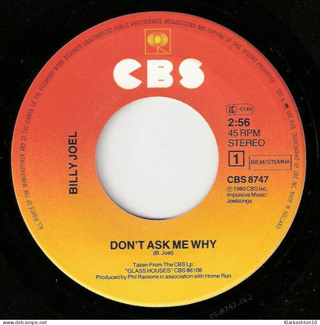 Don't Ask Me Why - Unclassified