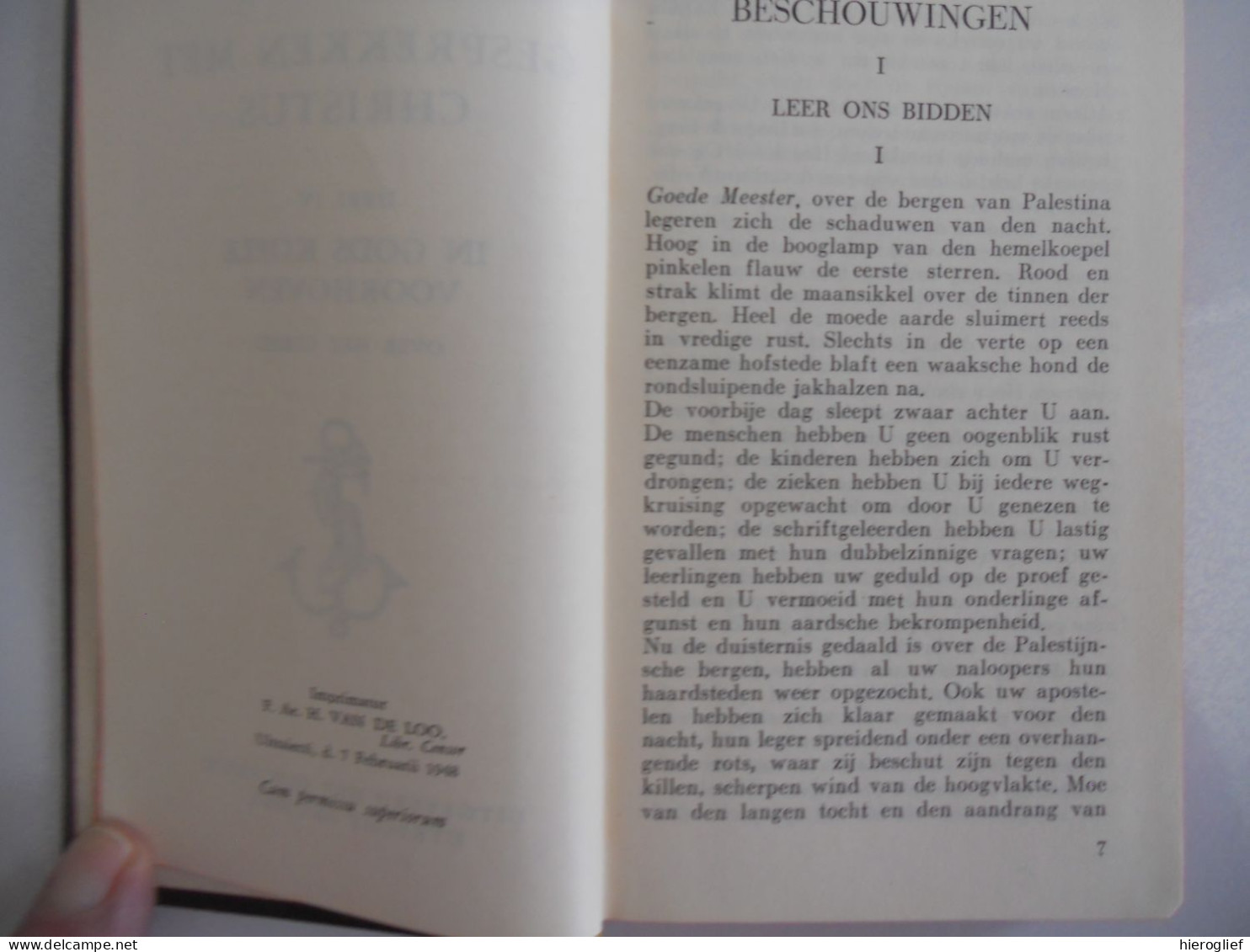 Gesprekken Met Christus - IV - In Gods Koele Voorhoven - Over Het Gebed 1948 Het Spectrum / Bidden Godsdienst Devotie - Religion & Esotérisme