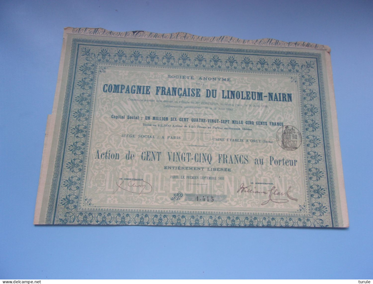 COMPAGNIE FRANCAISE DU LINOLEUM NAIRN (1899) - Other & Unclassified