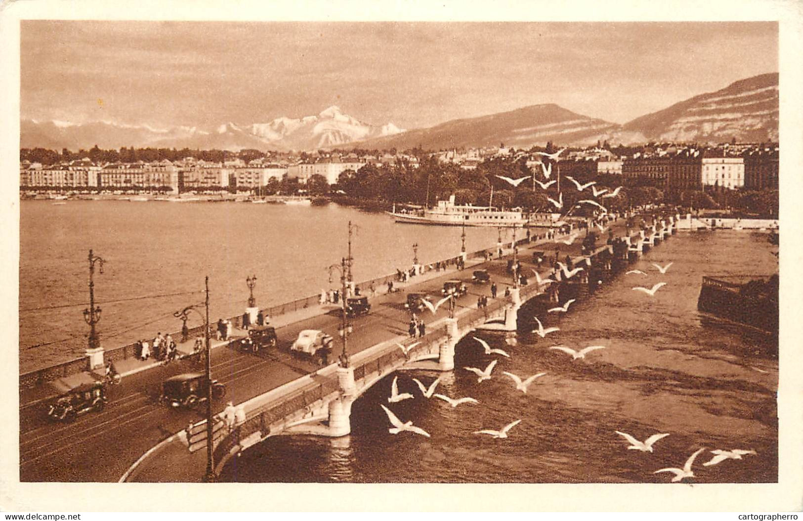 Postcard Switzerland Genève Mont Blanc Bridge - Genève