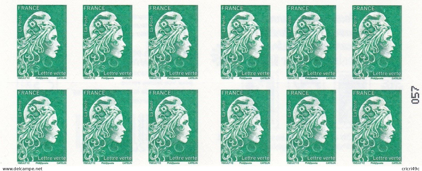 Marianne D'Yseult YZ. Carnet De 12 Timbres N° Y&T 1598-C9 Neuf** (MG) - Moderni : 1959-…