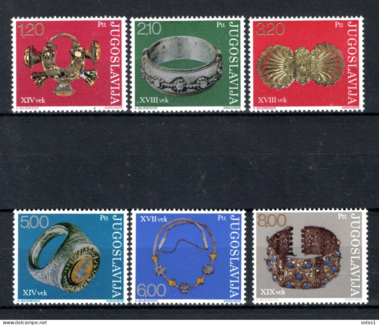 JOEGOSLAVIE Yt. 1471/1476 MNH 1975 - Unused Stamps