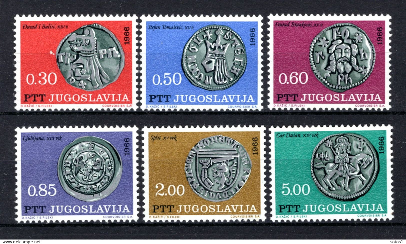 JOEGOSLAVIE Yt. 1082/1087 MNH 1966 - Unused Stamps