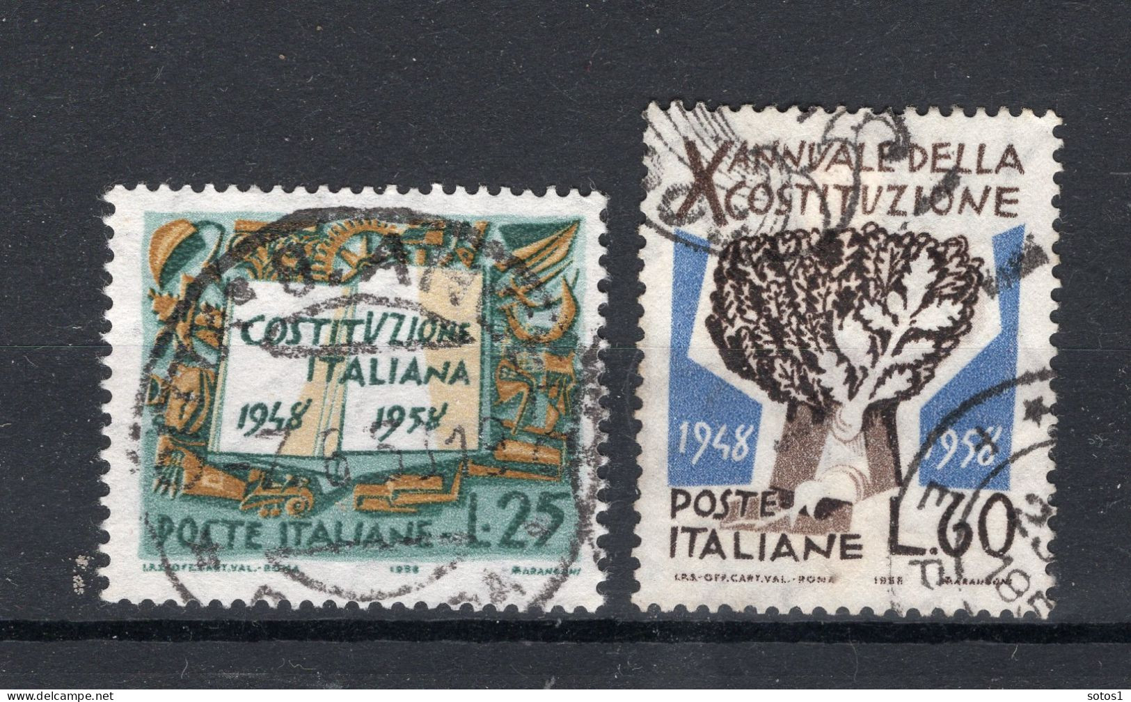 ITALIE Yt. 756/757° Gestempeld 1958 - 1946-60: Used