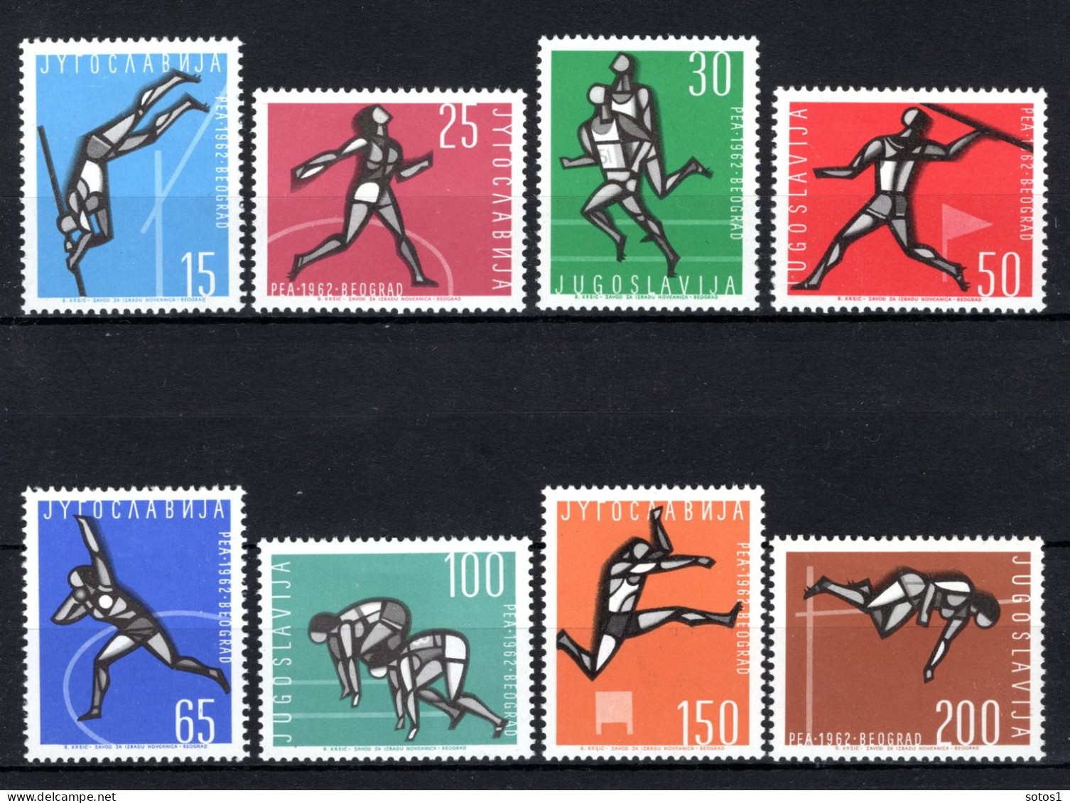 JOEGOSLAVIE Yt. 914/921 MNH 1962 - Unused Stamps