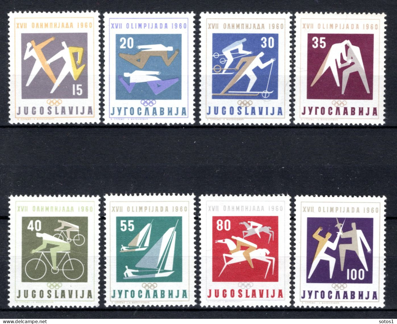 JOEGOSLAVIE Yt. 810/817 MNH 1960 - Nuevos