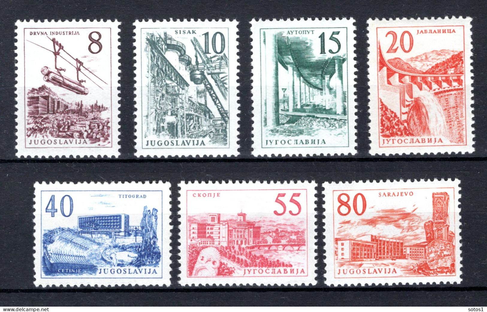 JOEGOSLAVIE Yt. 792/798 MNH 1959 - Unused Stamps