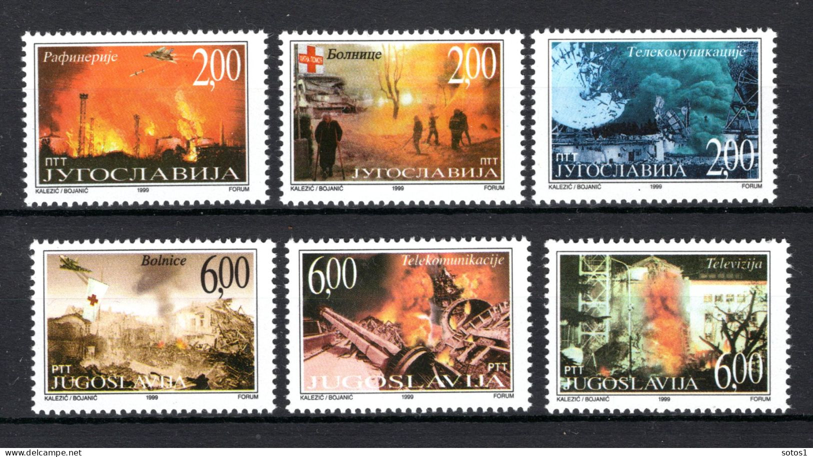 JOEGOSLAVIE Yt. 2801/2806 MNH 1999 - Neufs