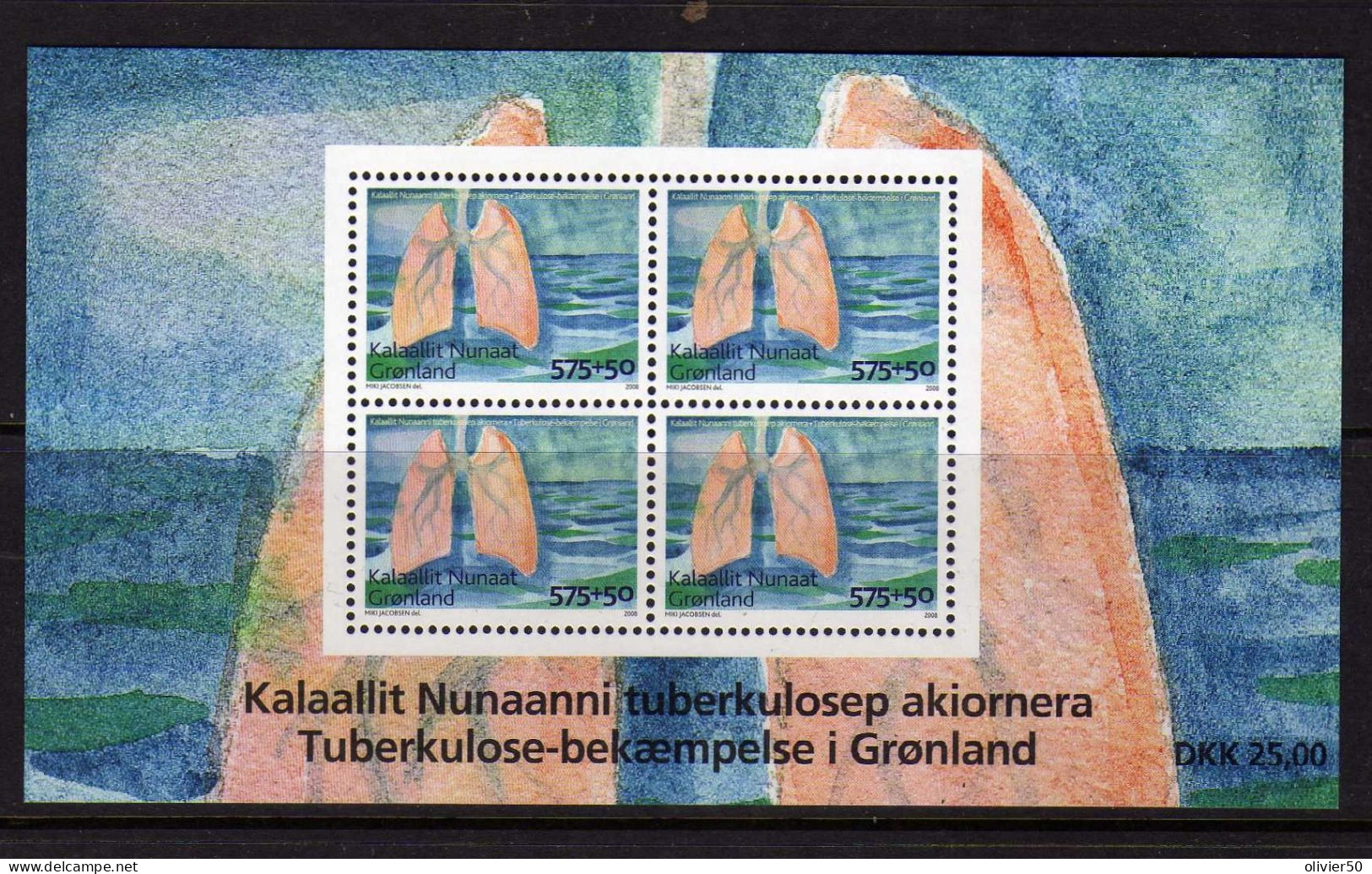 Groenland  - 2008 -  BF  Lutte Contre La Tuberculose -- Neuf** - MNH - Blocks & Kleinbögen