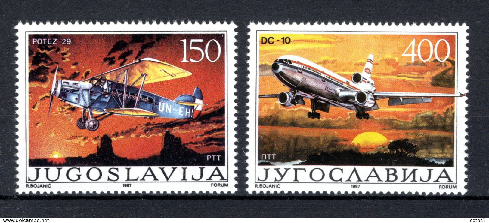 JOEGOSLAVIE Yt. 2092/2093 MNH 1987 - Unused Stamps