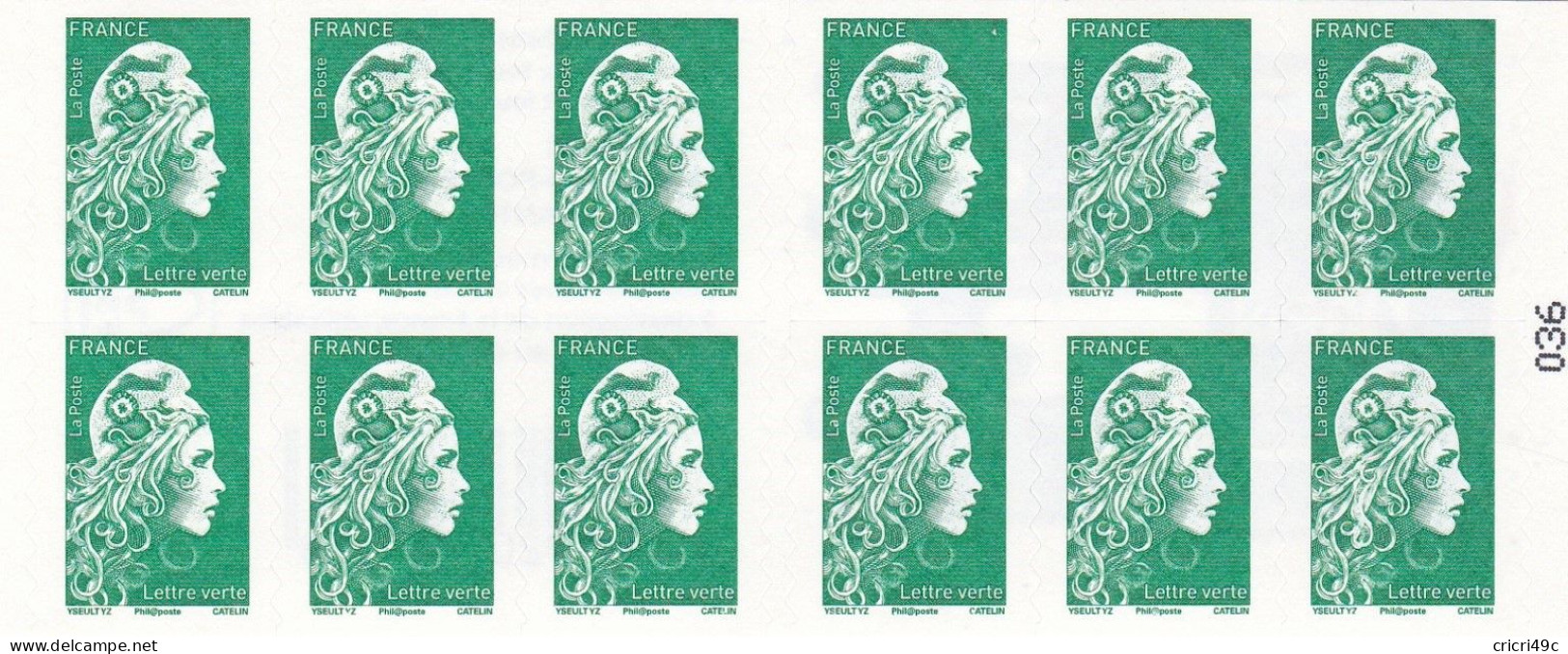 Marianne D'Yseult YZ. Carnet De 12 Timbres N° Y&T 1598-C12 Neuf** (MG) - Moderni : 1959-…