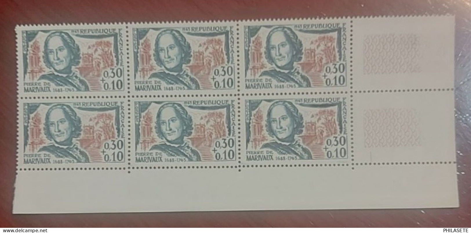 France  Neufs N** Bloc De 6 Timbres YT N° 1372 Marivaux - Neufs