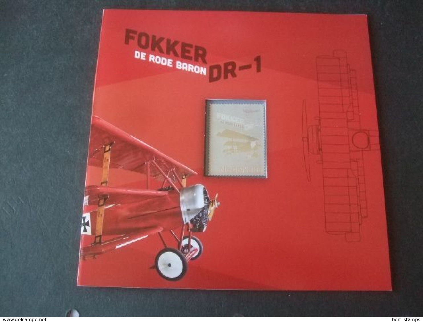 Fokker DR-1 De Rode Baron  Zilverzegel In Mapje - Airplanes